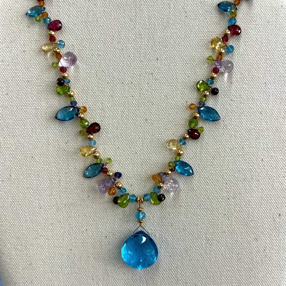 Multi color Gemstone Necklace
